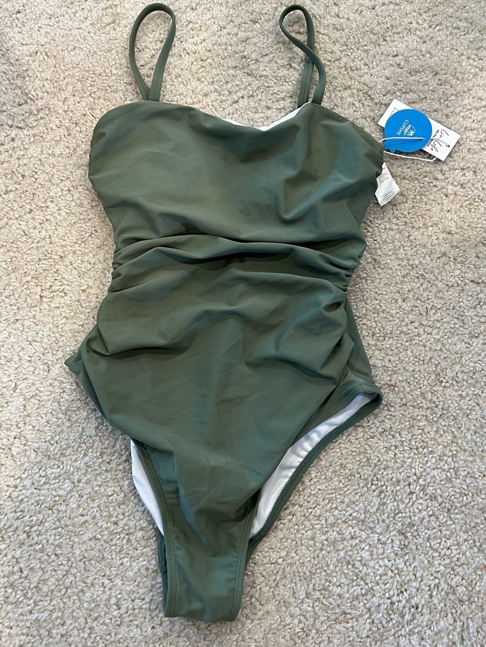 Cupshe Olive Green Swim One-Piece NWT